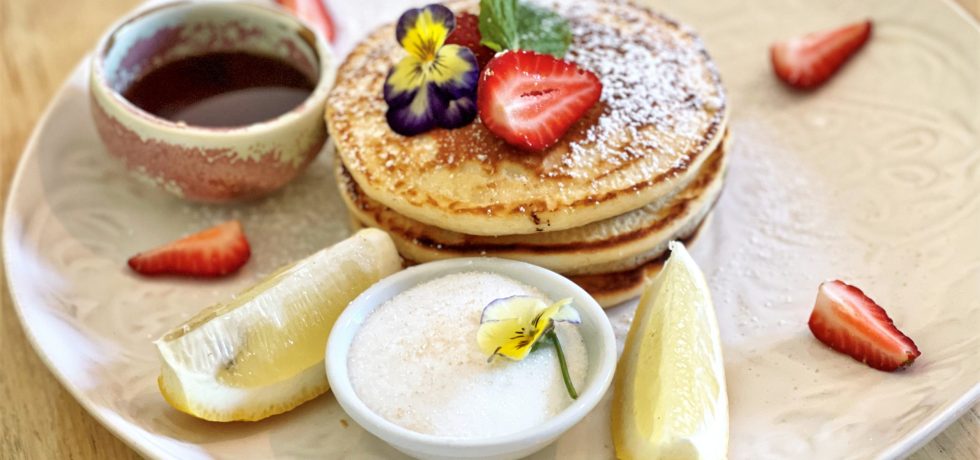 pancakes with lemon and syrup Mr Burch