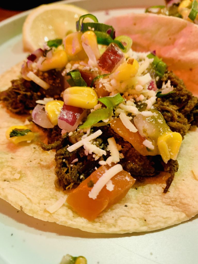 Pulled lamb taco