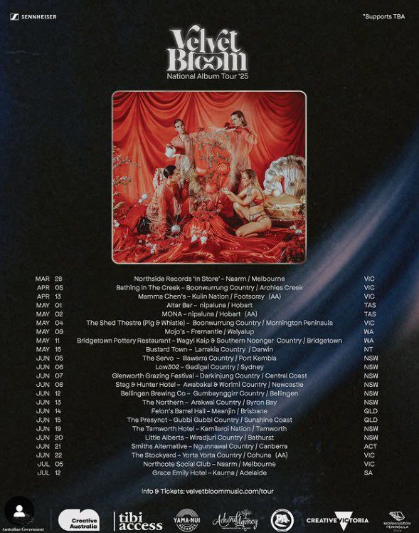 Velvet Bloom tour poster