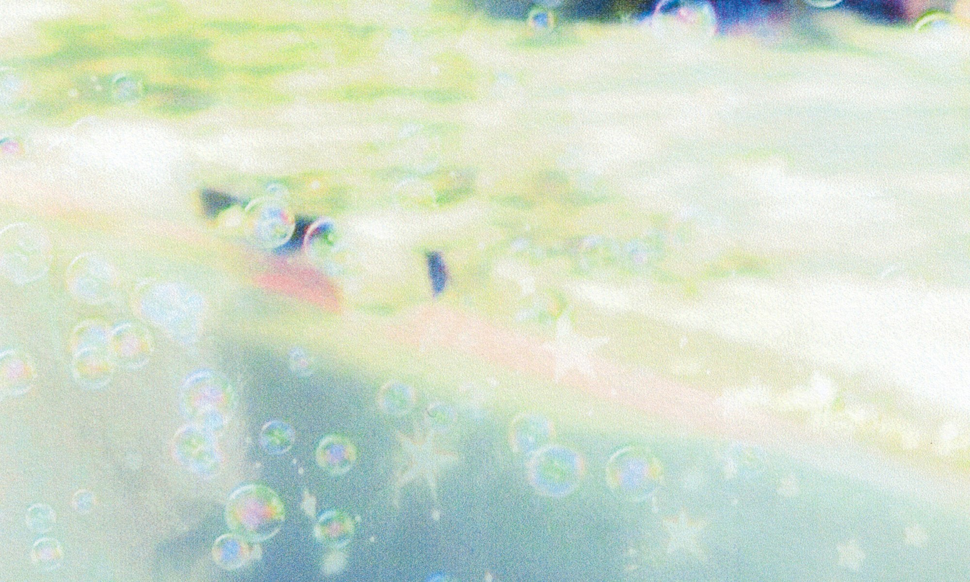 Bubbles against a backdrop of sky reflected in water. EP cover for Paint - Forever and Always
