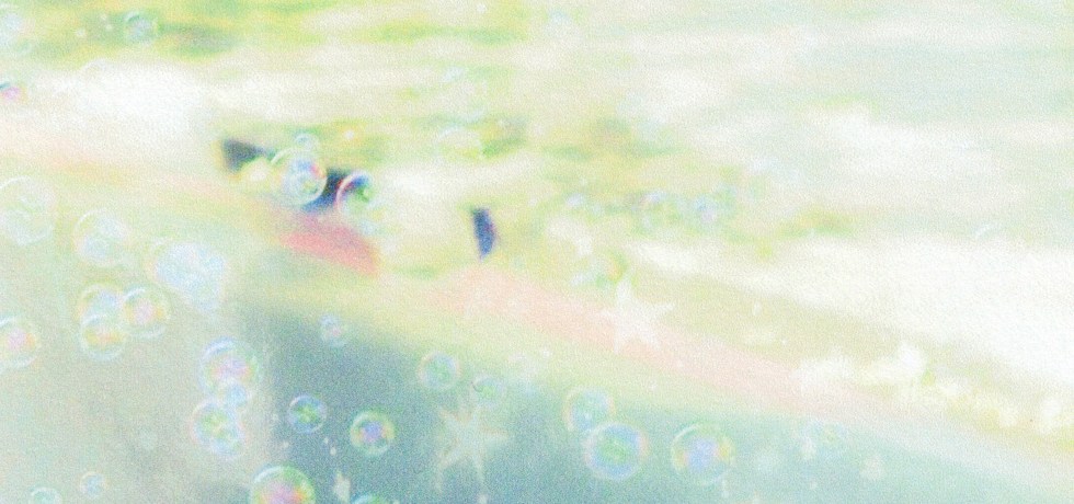 Bubbles against a backdrop of sky reflected in water. EP cover for Paint - Forever and Always