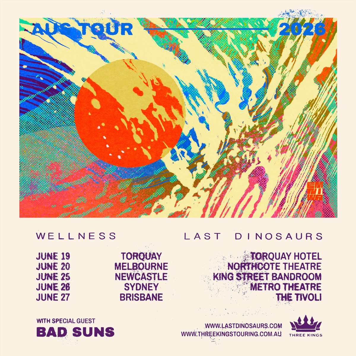 LAST DINOSAURS 2026 Tour Poster