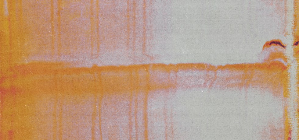 Abstract orange scene. Album cover for Slowcoaching's I'm In My Brain Again