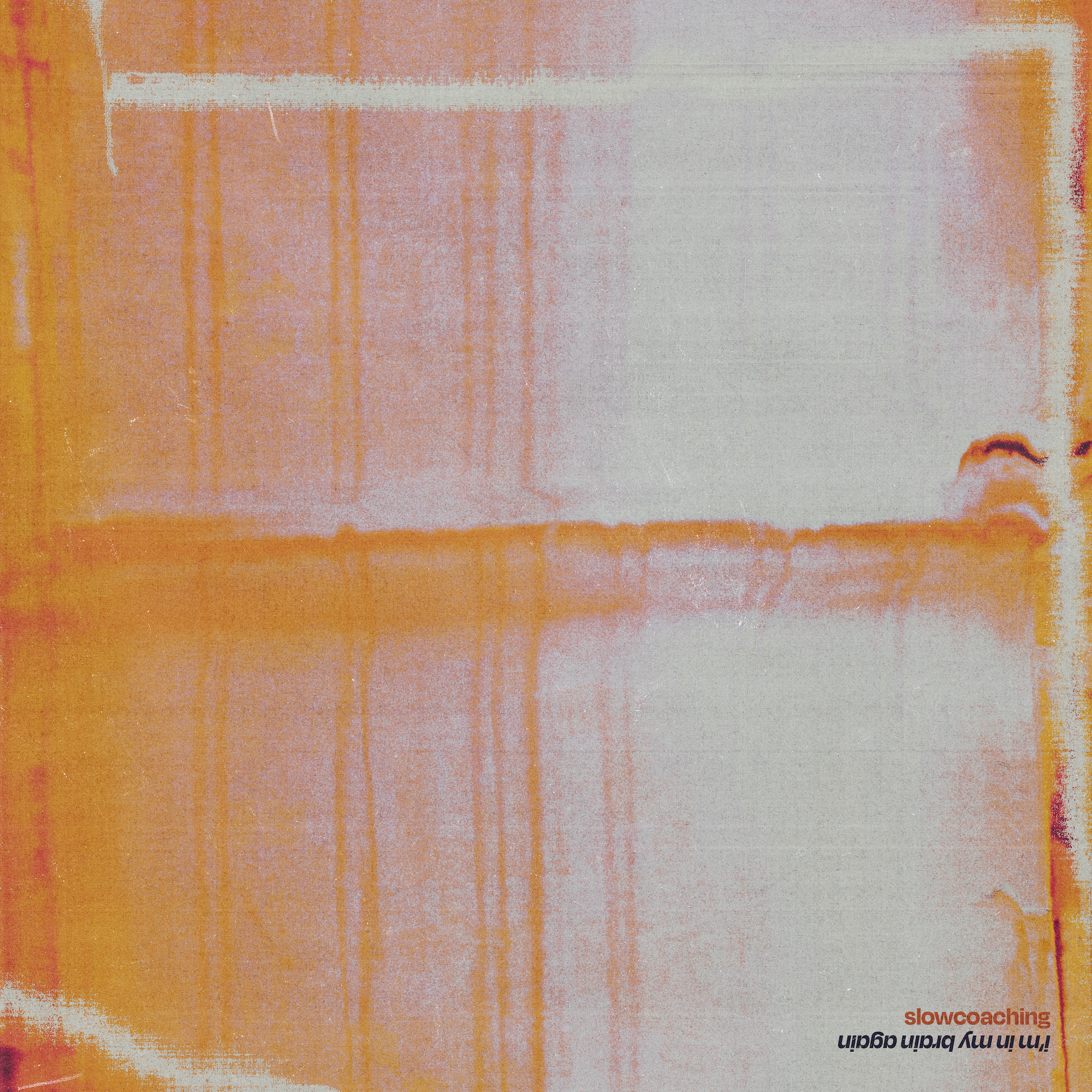 Abstract orange scene. Album cover for Slowcoaching's I'm In My Brain Again