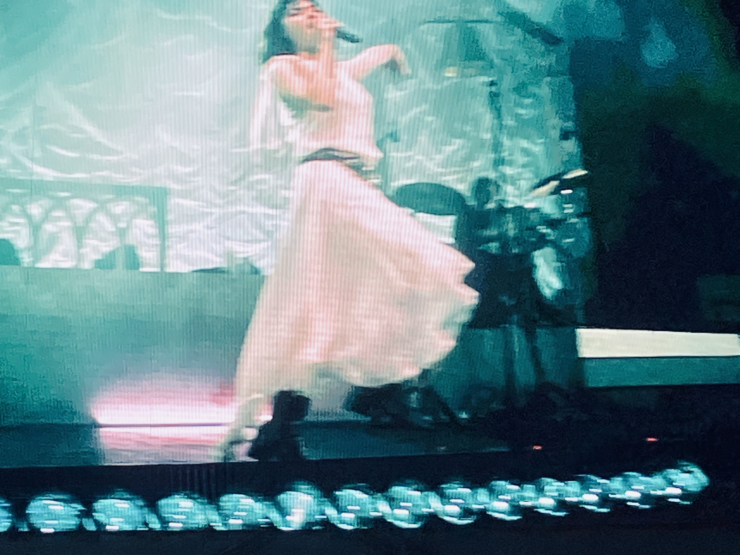 Abigail Morris of The Last Dinner Party performing at Sidney Myer Music Bowl, Melbourne