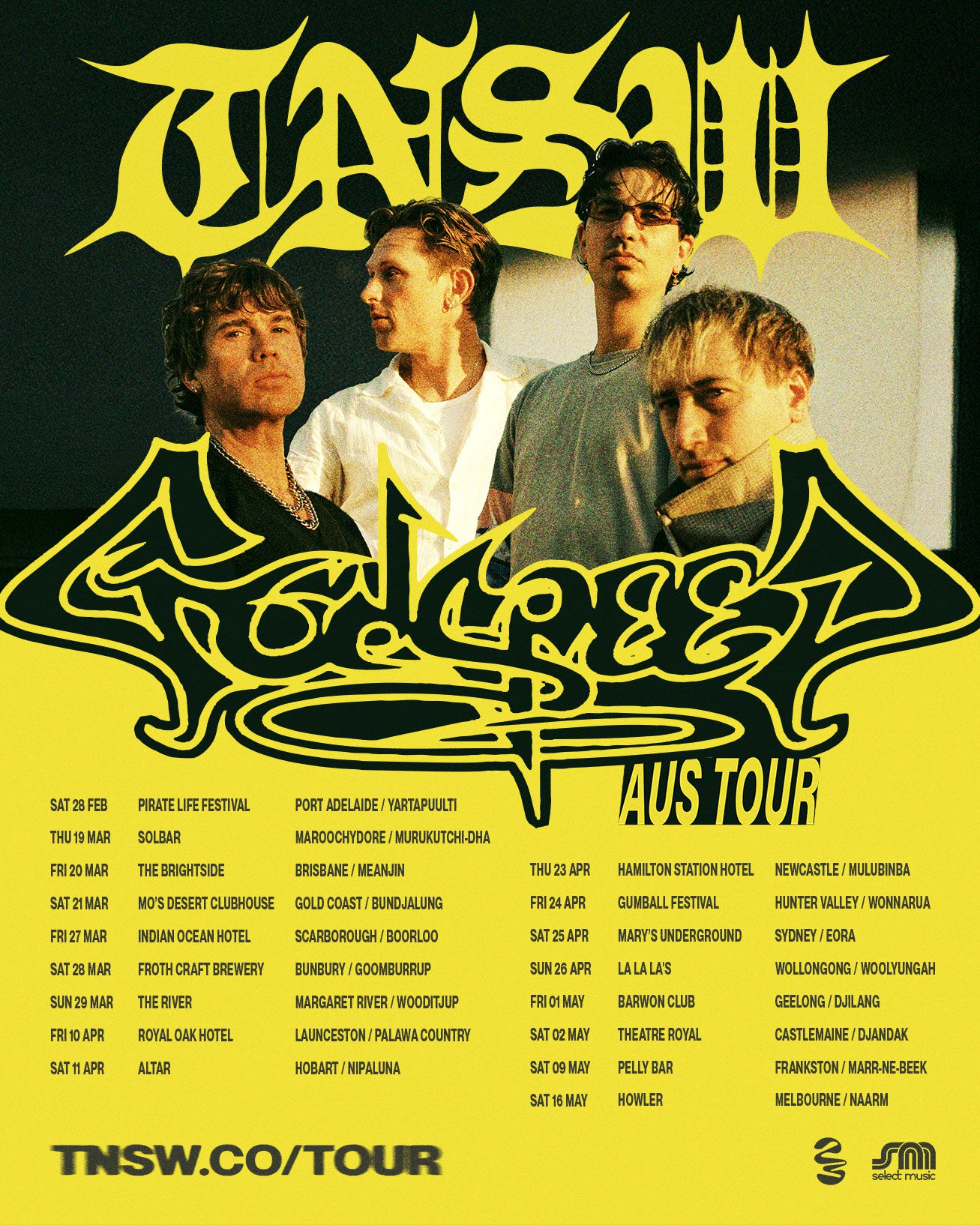 Tour poster for these new south whales Australia 2026