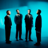 Image of bang Everything Everything against a blue background.