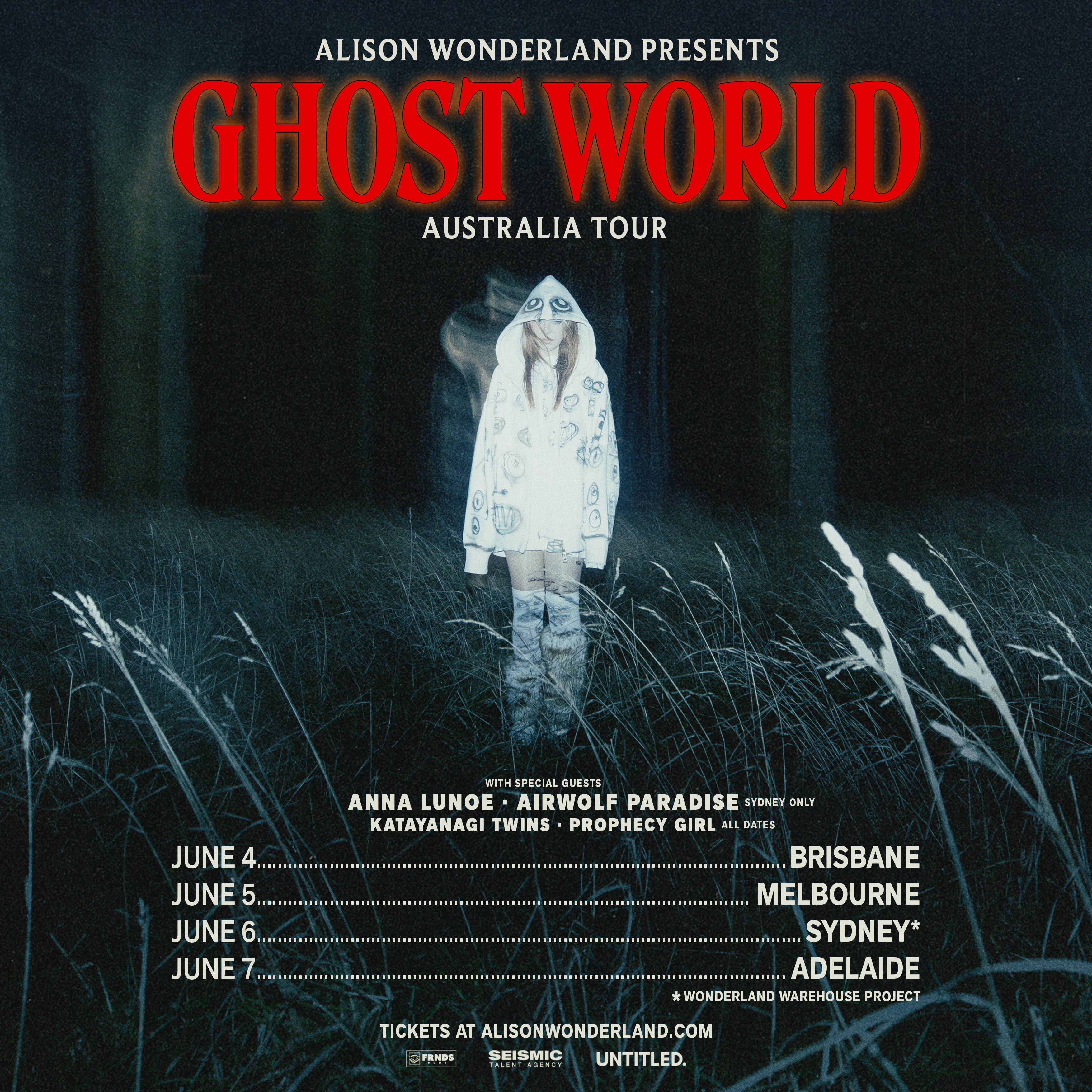 Alison Wonderland Ghost World Australian Tour 2026 Poster