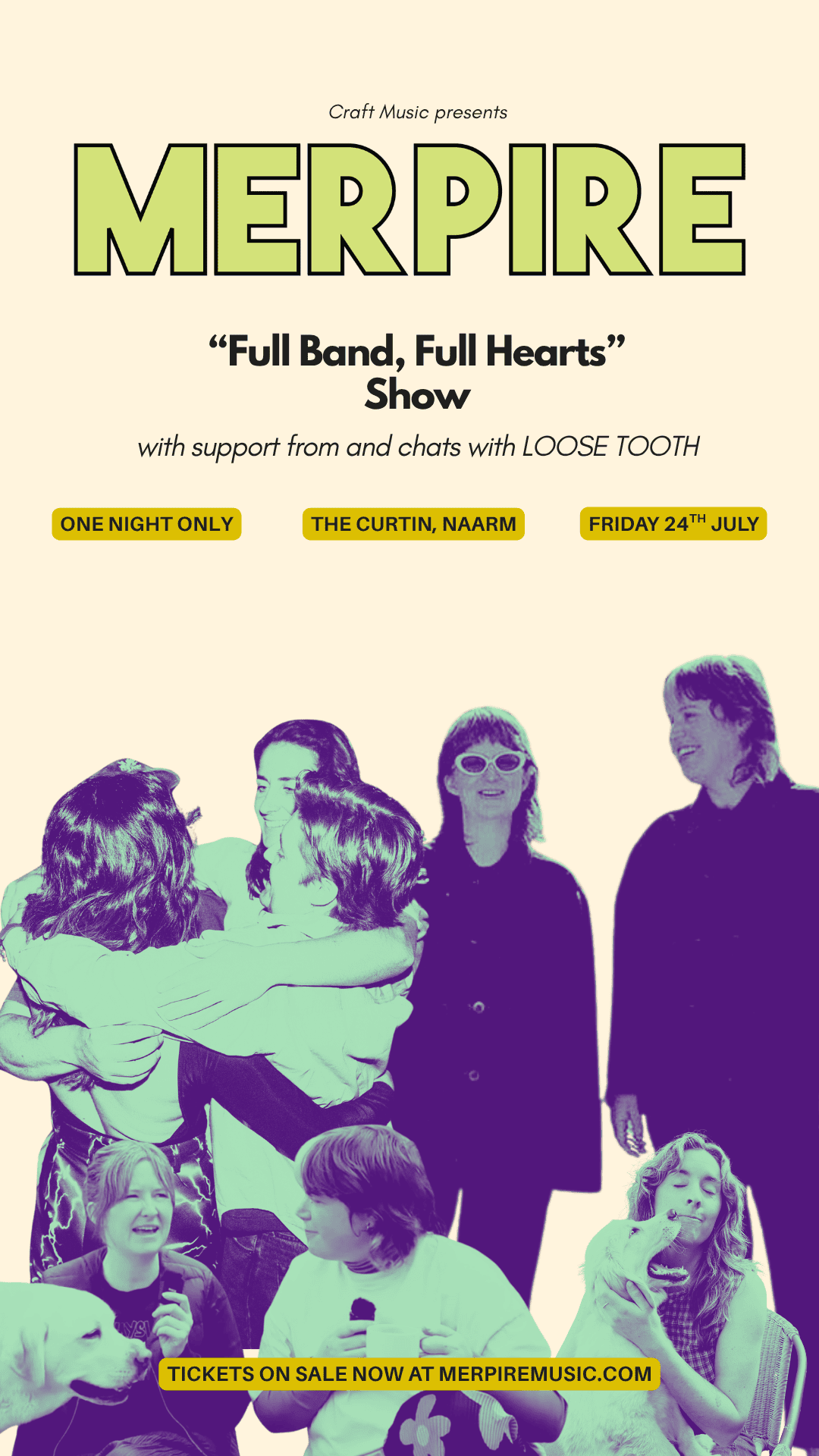 Merpire Full Band Full Hearts show poster