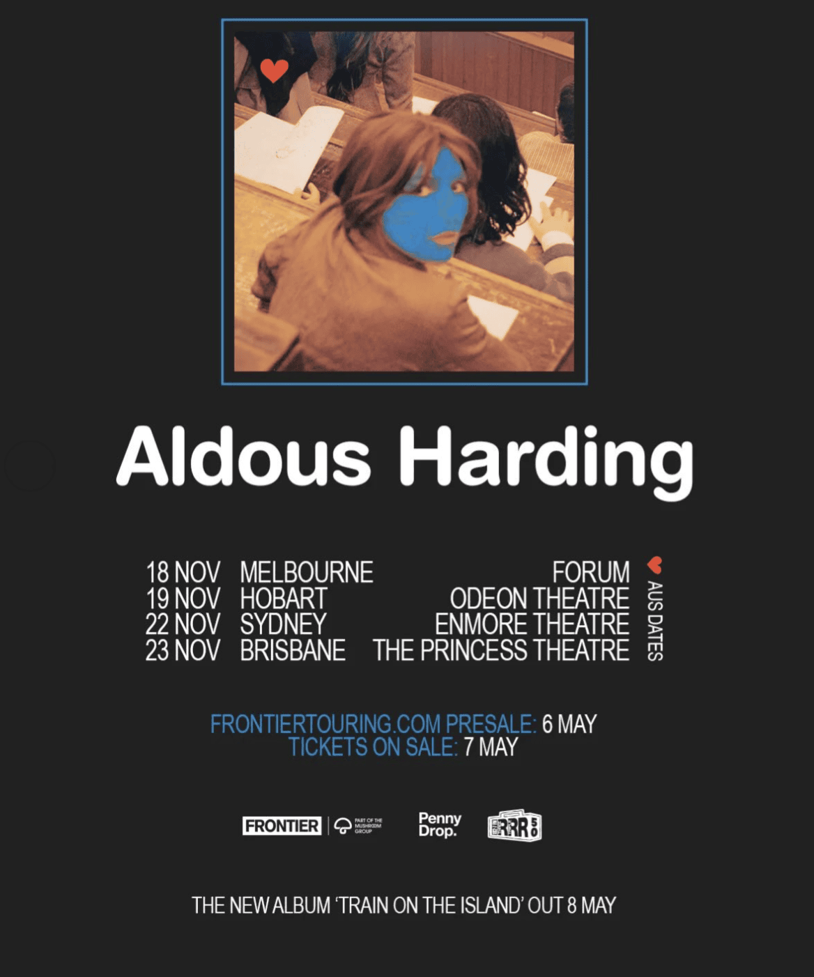 Aldous Harding Australian 2026 Tour Poster