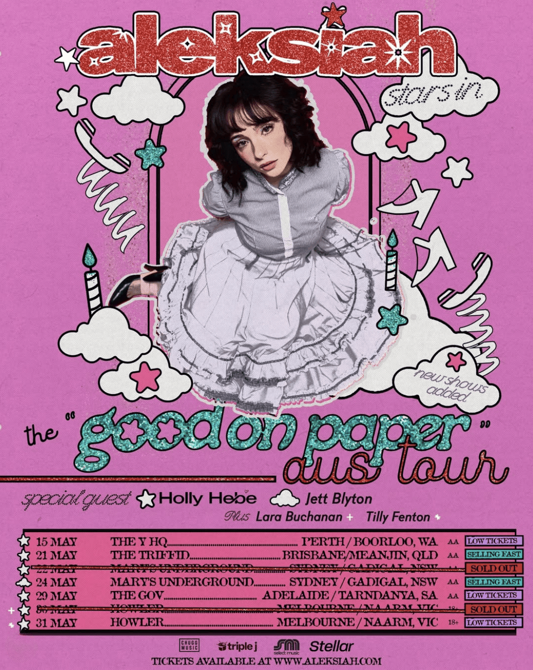 Aleksiah Good On Paper Australian 2026 Tour Poster