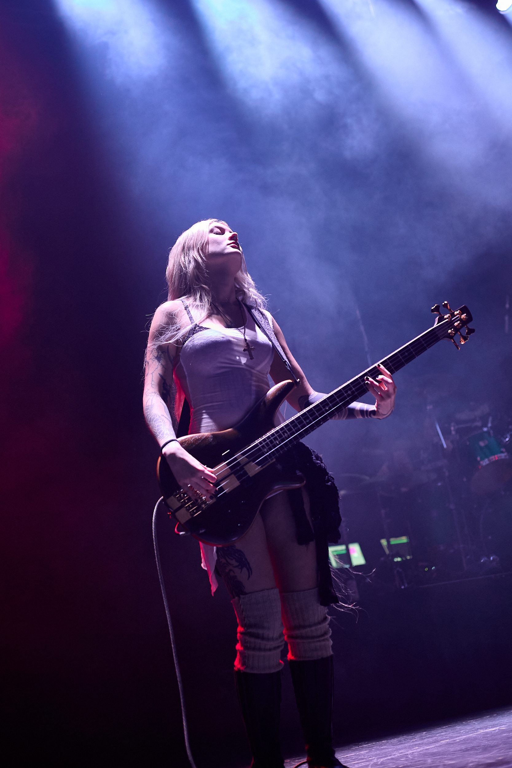Maggie Lindemann's bassist performing at Melbourne's Forum