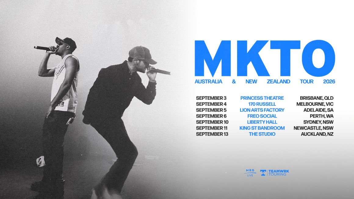 MKTO Australian NZ tour 2026 poster