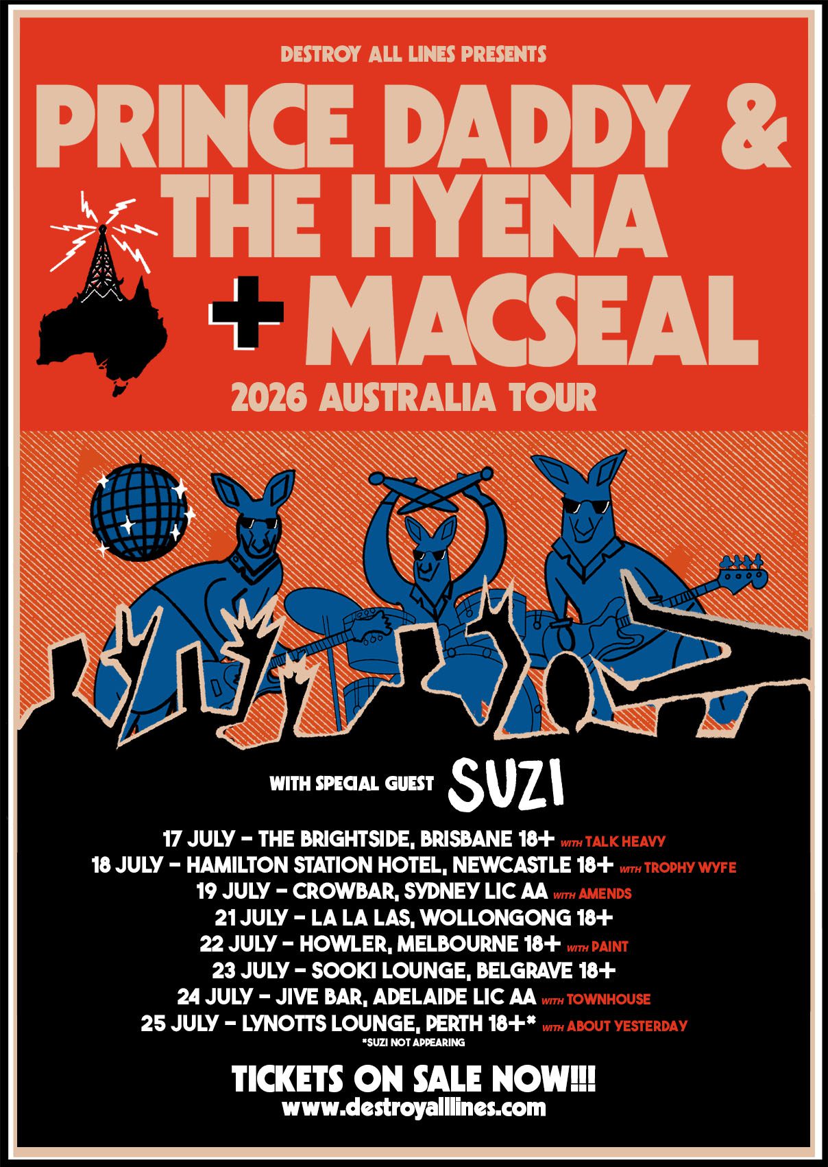 Prince Daddy, Macseal Australian 2026 tour poster