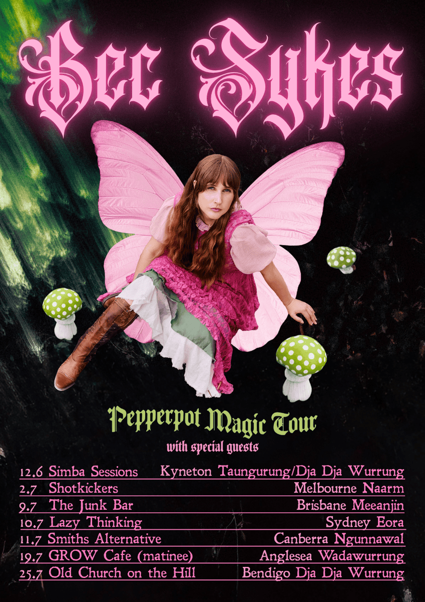 Bec Sykes Australia NZ 2026 tour poster