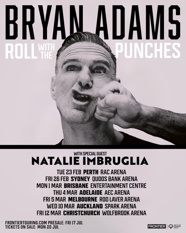 Bryan Adams Australia NZ Tour 2027 Poster