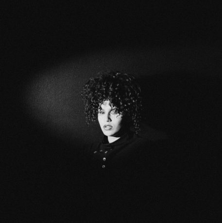Single Cover For Jacotene's Shut You Down. Black and White image of singer Jacotene