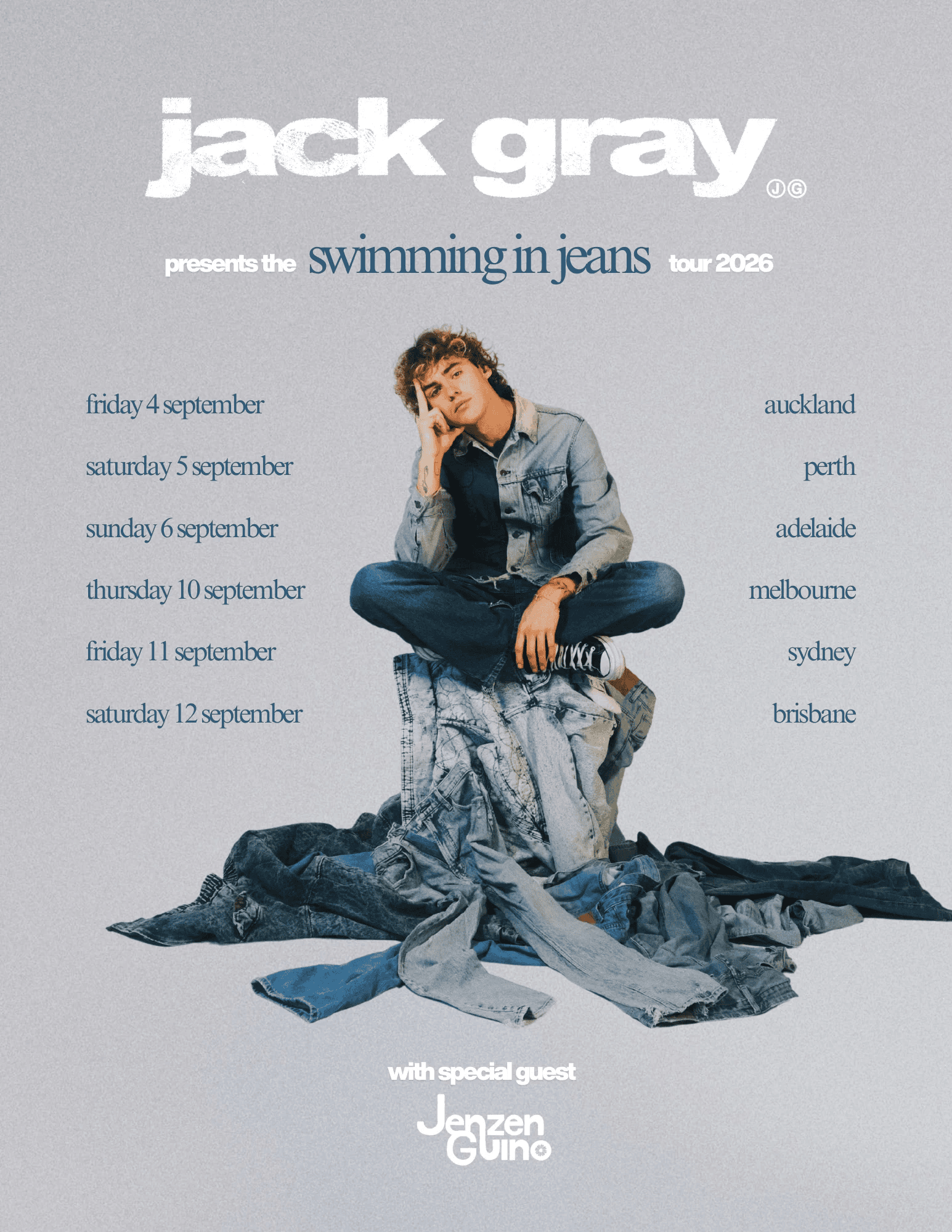 Jack Gray Australia 2026 tour poster