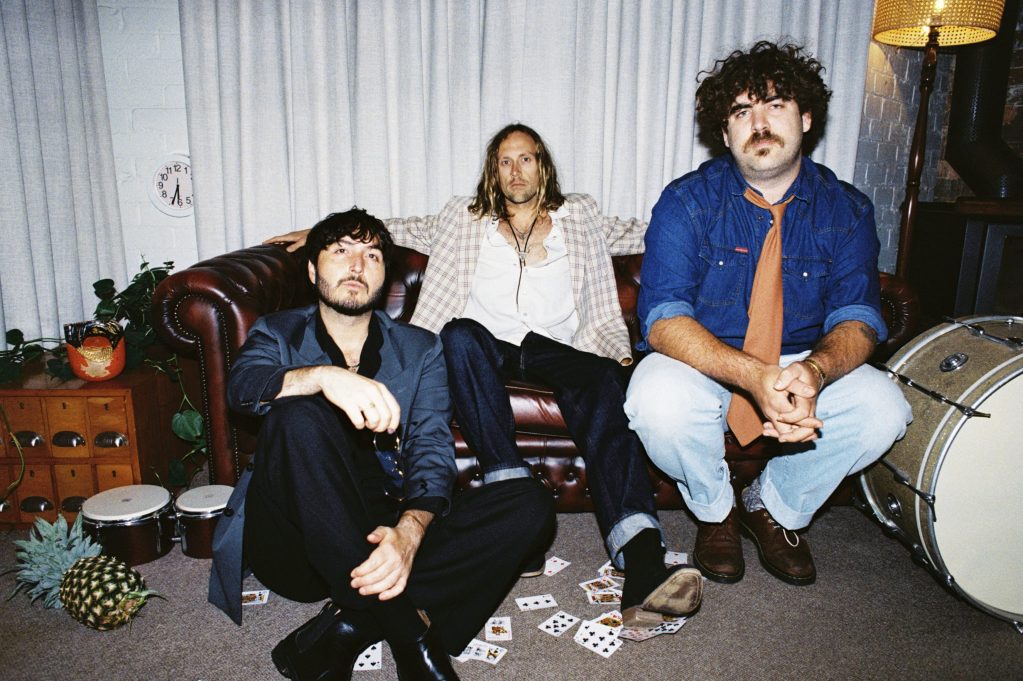 Image of band Super Free taken in a living room style setting