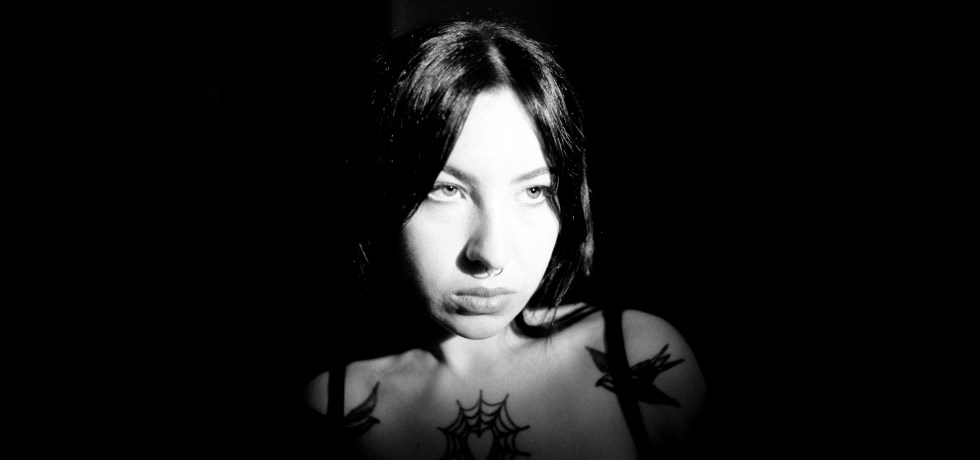 Black and White Image of Milly Strange