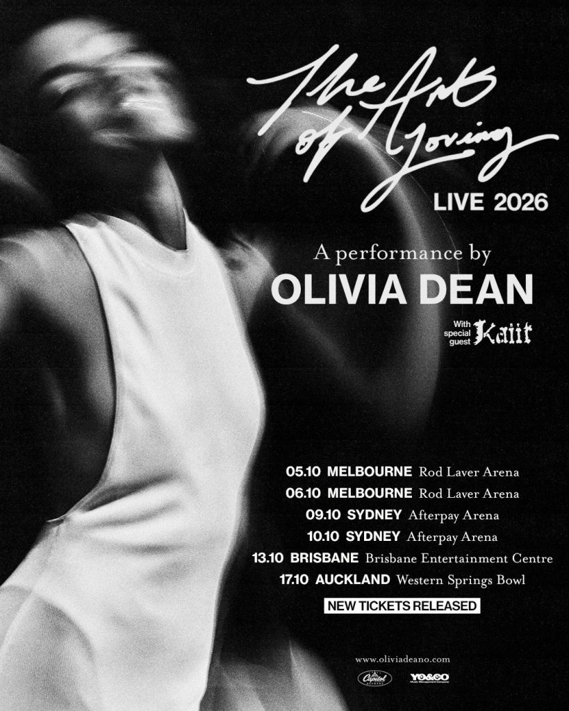 Olivia Dean Aus NZ tour poster