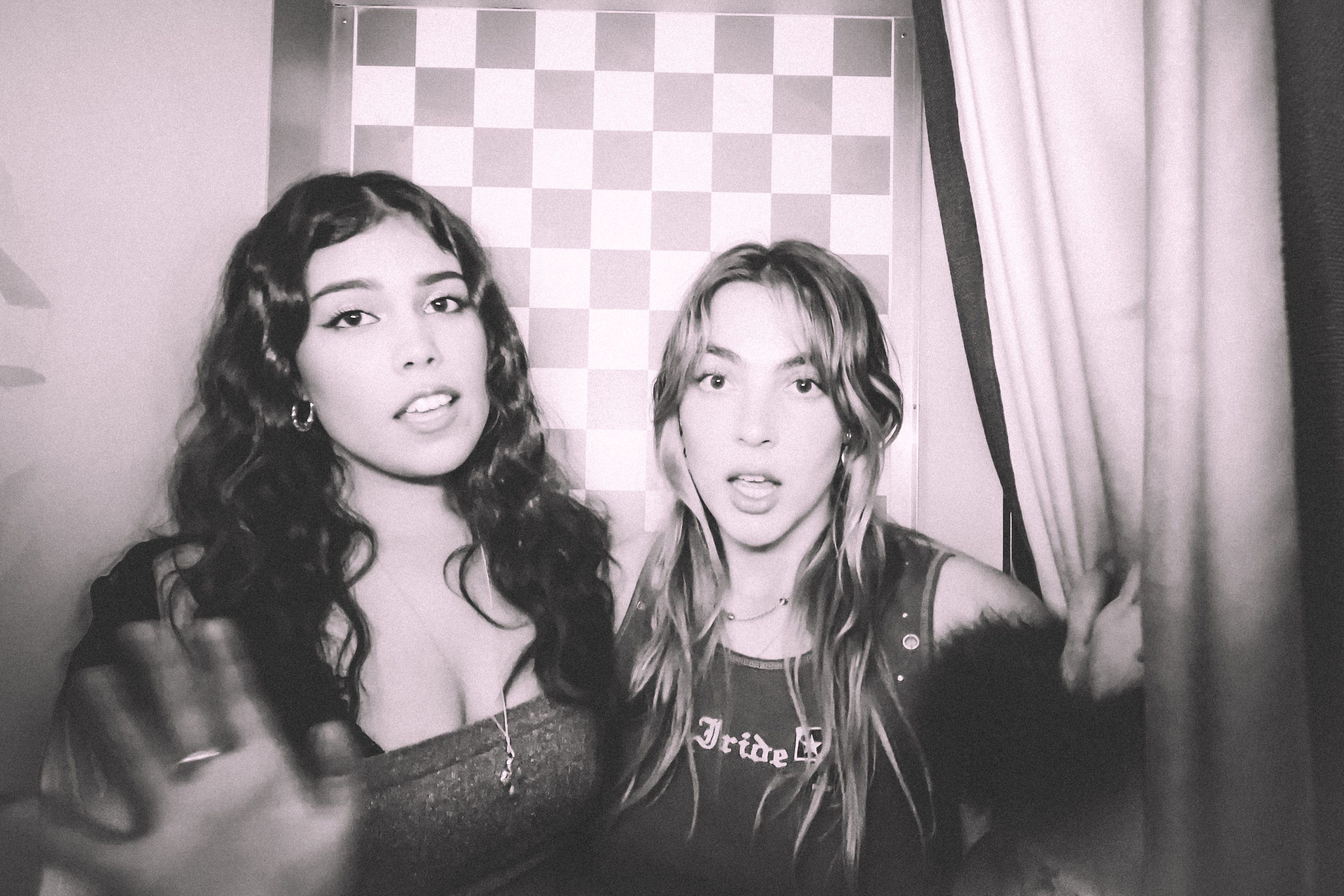 Black and White image of Gypsy Lee and Evie Irie. Ores image for I hope you like crazy girls