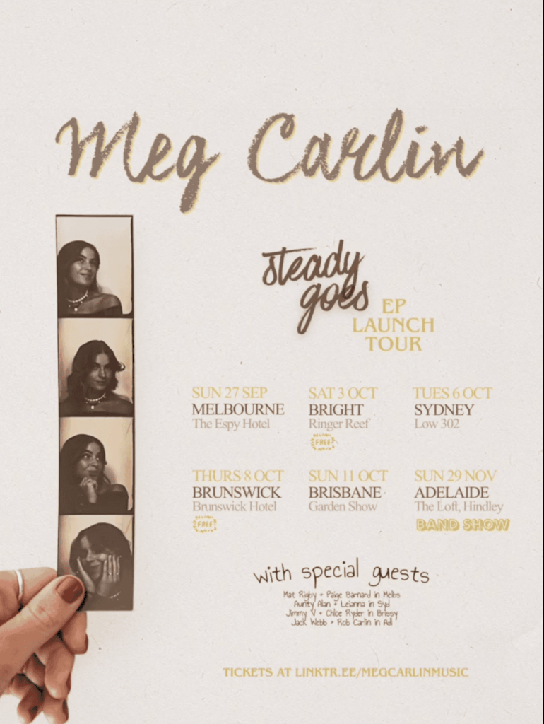 Meg Carlin Aus tour poster