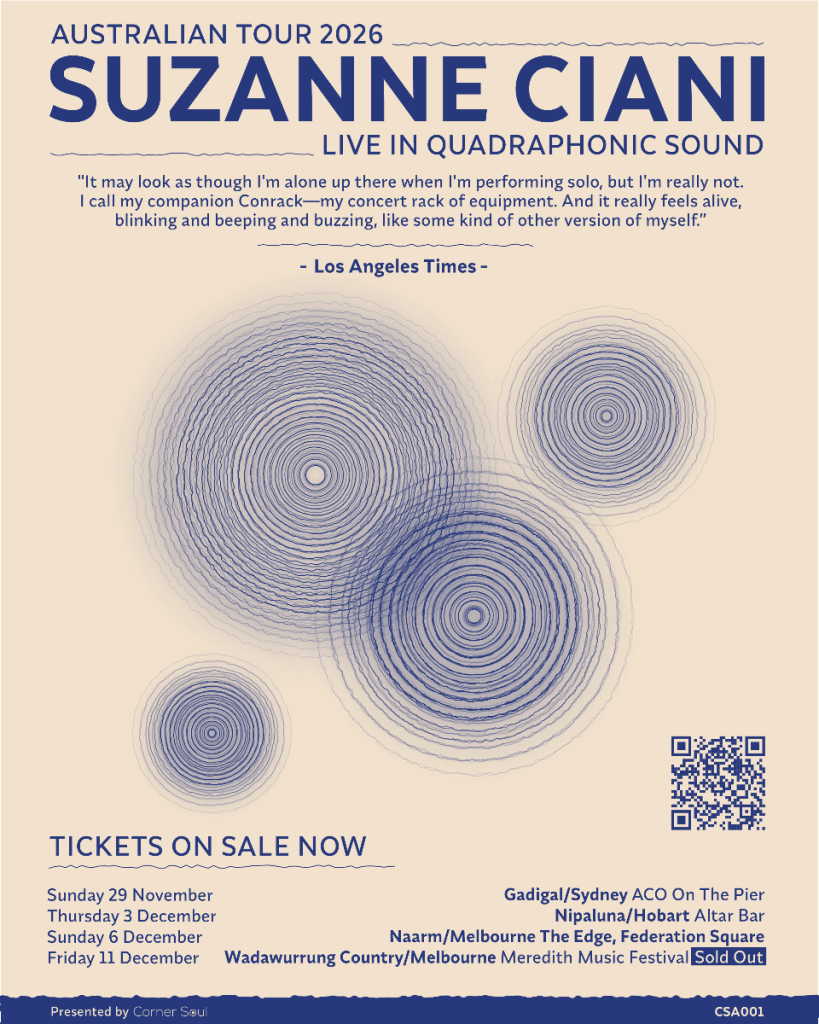 Suzanne Ciani Aus tour poster