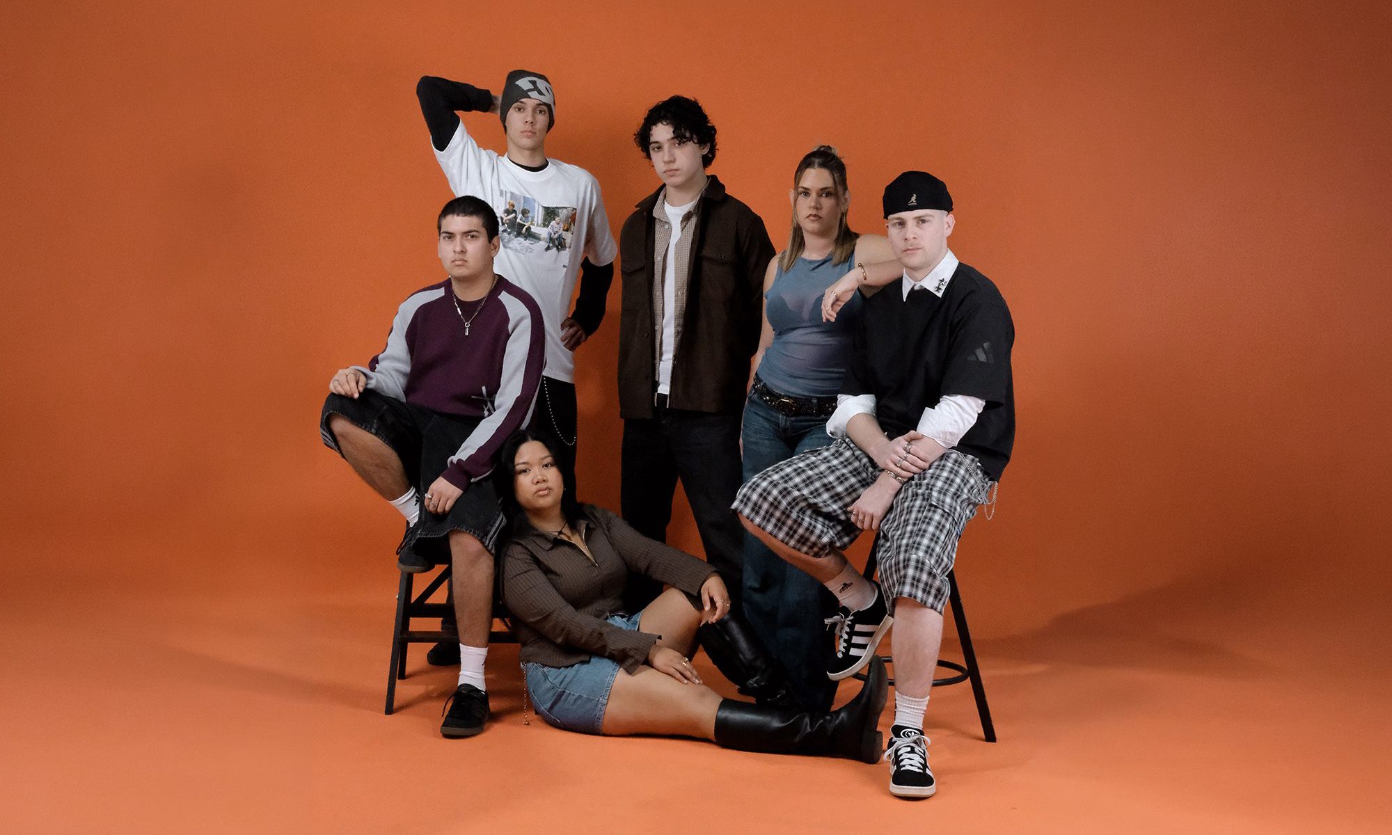Image of band Calico City against an orange background