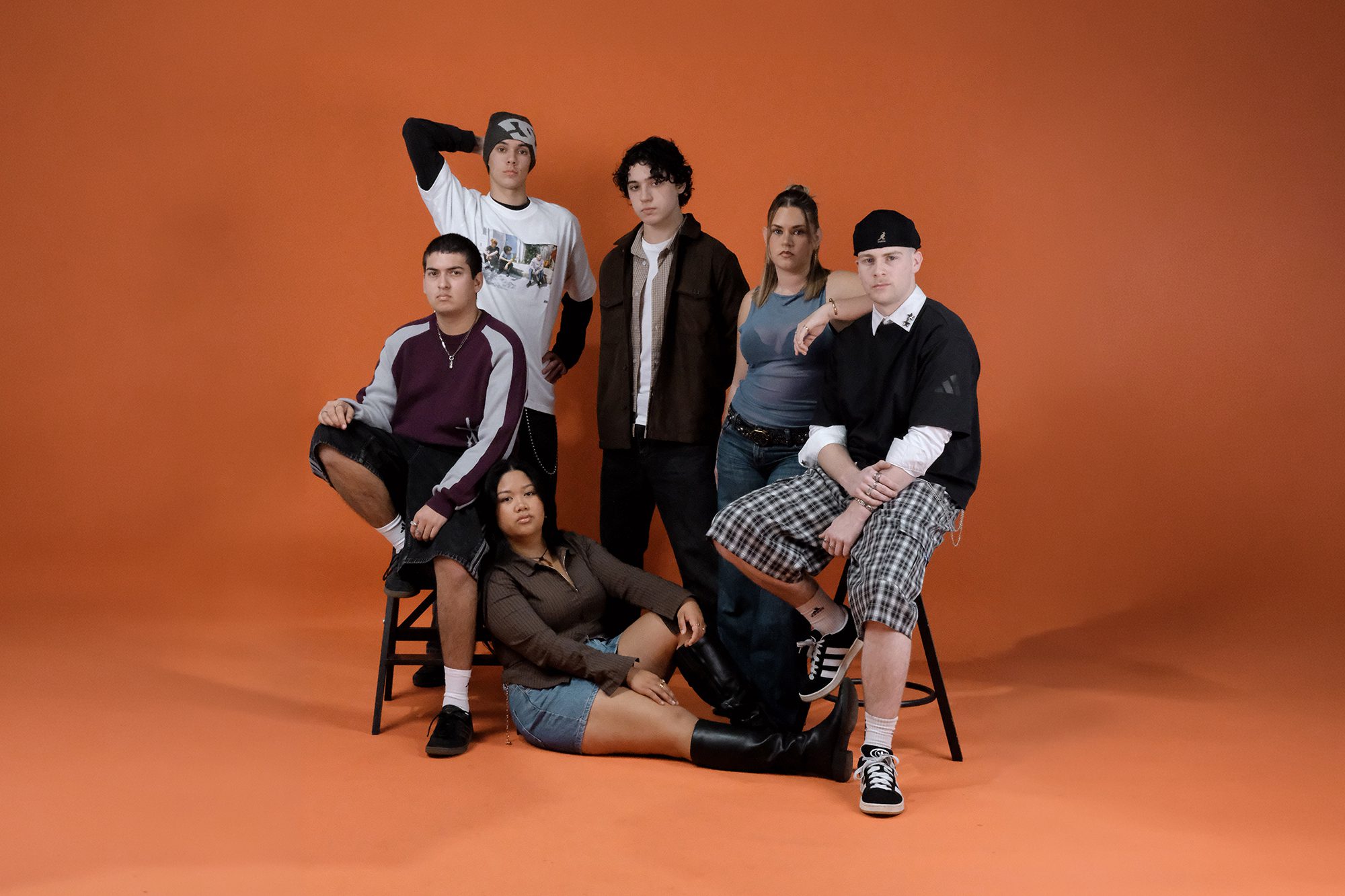 Image of band Calico City against an orange background