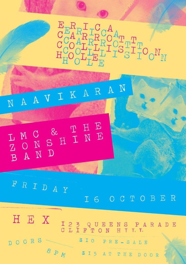 Erica Carrot Collision Hole Gig poster